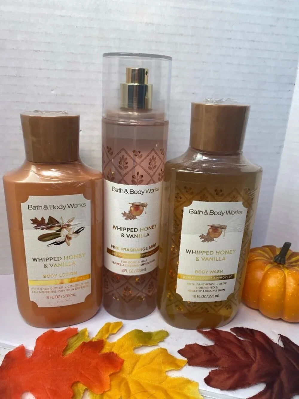 “Whipped Honey & Vanilla” Bath & Body Works New 3-PC Body Care Set
